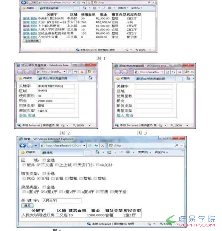 PHP應用：php出租房數據管理及搜索頁面