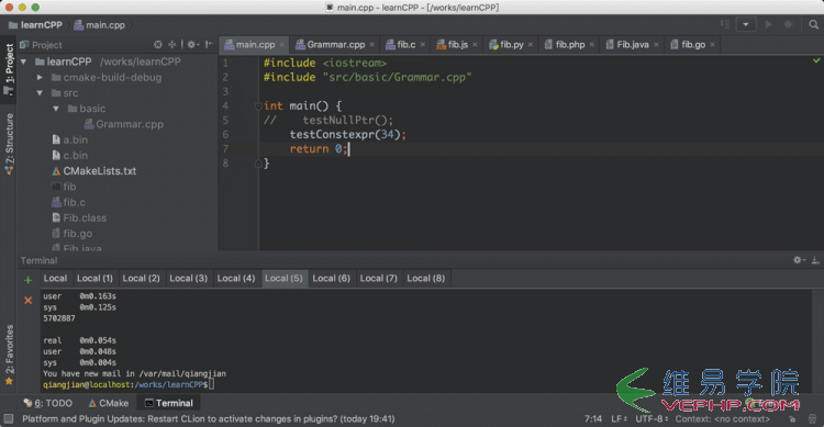 PHP應用：golang、python、php、c++、c、java、Nodejs性能對比