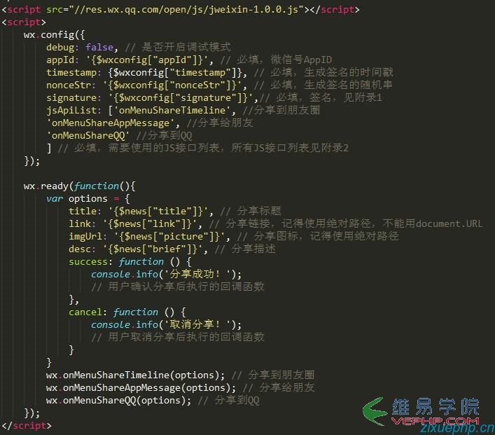 PHP學習：thinkphp項目如何自定義微信分享描述內(nèi)容