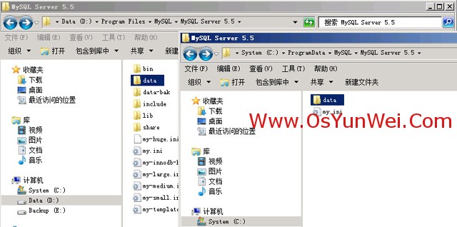 Mysql學(xué)習(xí)win2008 R2服務(wù)器下修改MySQL 5.5數(shù)據(jù)庫(kù)data目錄的方法