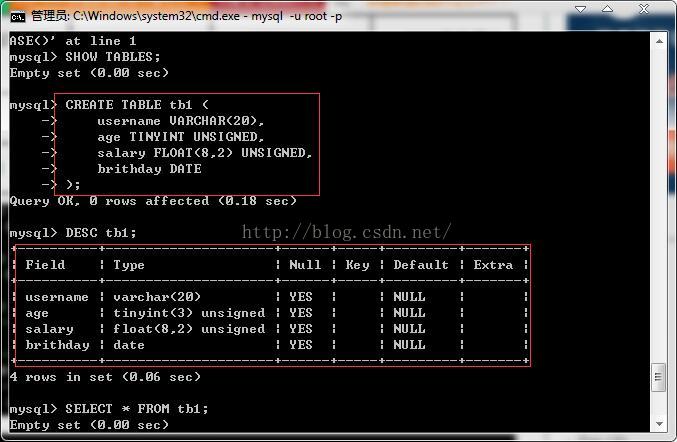 Mysql實例MySQL學習第六天 學習MySQL基本數據類型