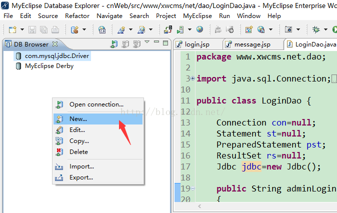 Mysql學(xué)習(xí)MyEclipse連接MySQL數(shù)據(jù)庫(kù)圖文教程