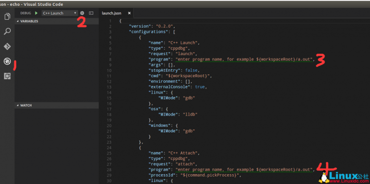 LINUX實戰：Ubuntu下使用Visual Studio Code來編譯和調試C++