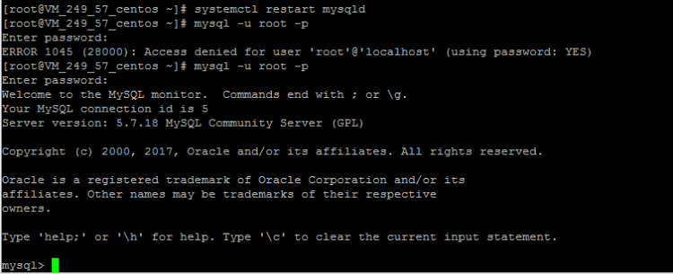 Mysql應(yīng)用Linux下MySQL5.7.18 yum方式從卸載到安裝過程圖解