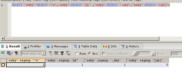Mysql應用與MSSQL對比學習MYSQL的心得（五）--運算符