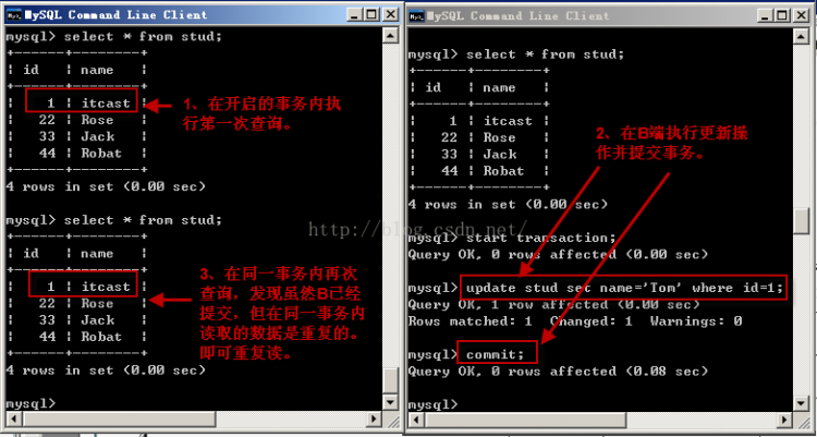 Mysql應用mysql 詳解隔離級別操作過程(cmd)