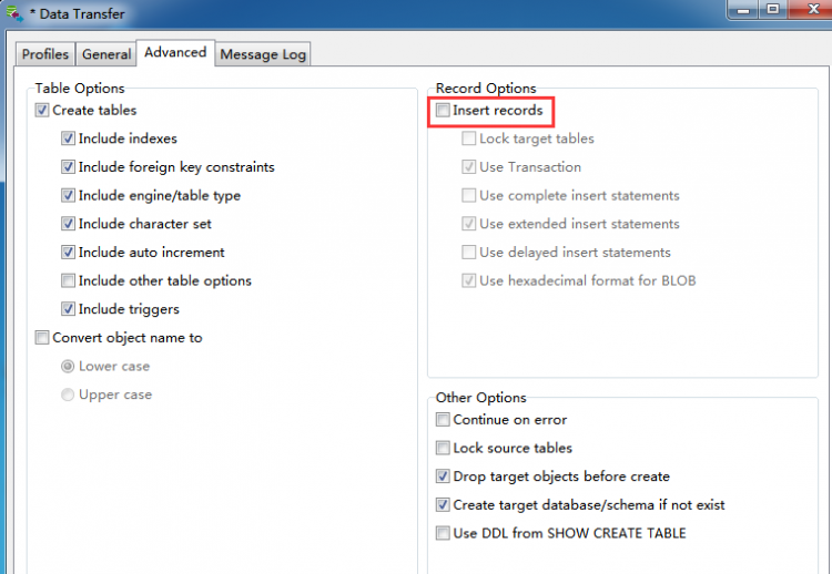 Mysql實例Navicat for MySQL導出表結構腳本的簡單方法