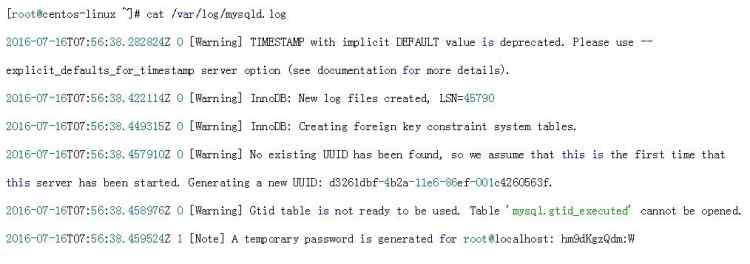Mysql應(yīng)用CentOS 7下使用RPM安裝mysql5.7.13