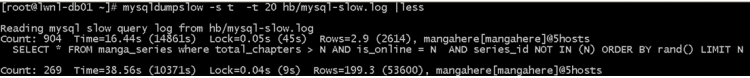 Mysql學習mysqldumpslow用法示例(慢查詢)