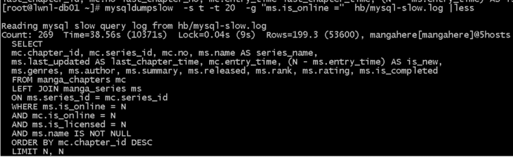 Mysql學習mysqldumpslow用法示例(慢查詢)