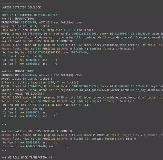 Mysql入門細說MySQL死鎖與日志二三事