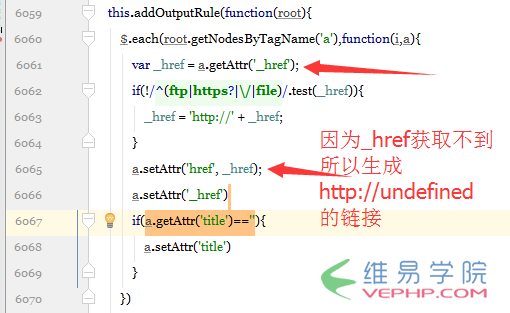 百度umeditor在線編輯器插入鏈接查看源碼后變成http://undefined3